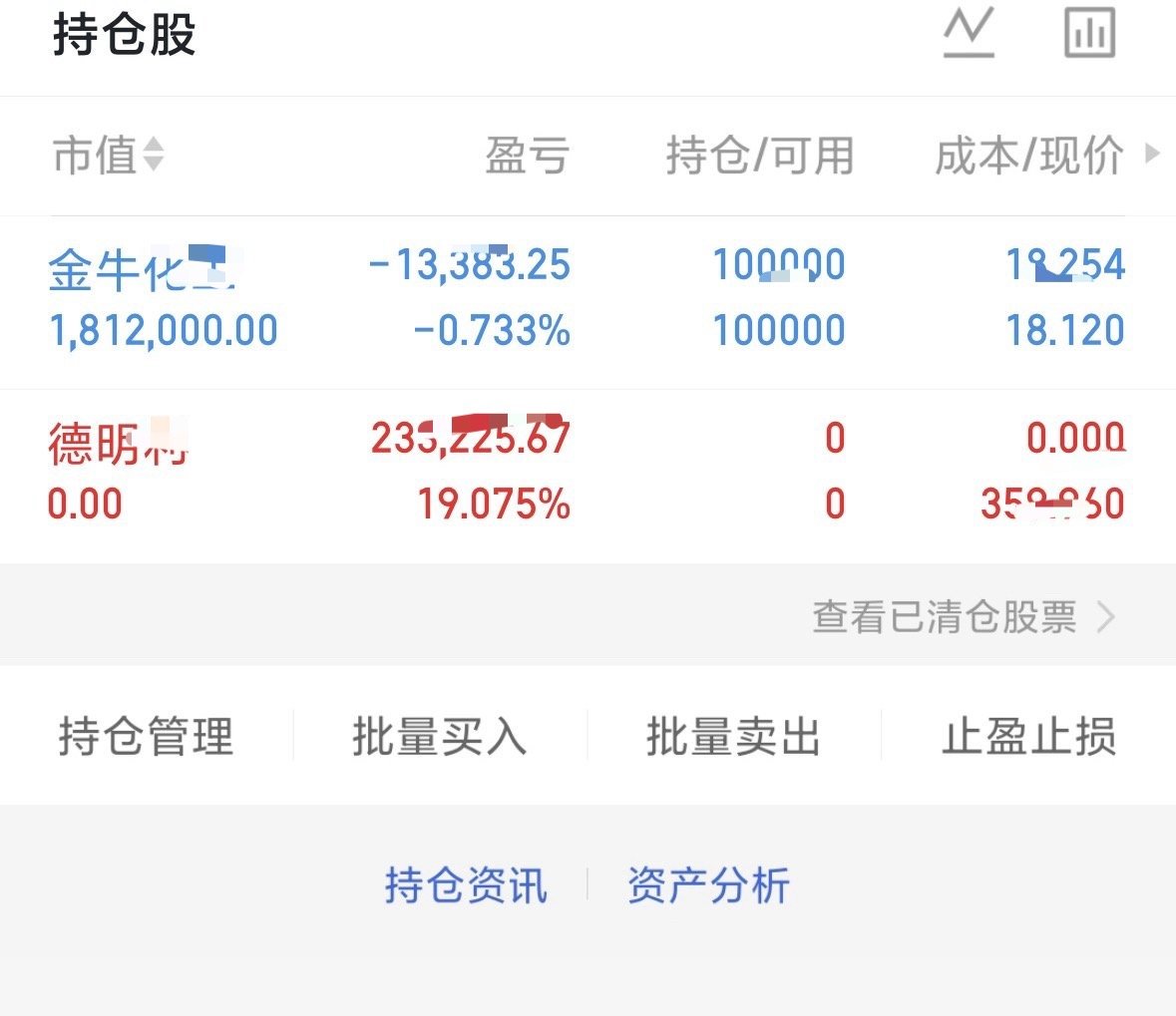 德明差不多二十个点清了，下午继续建新仓。收到的回复888