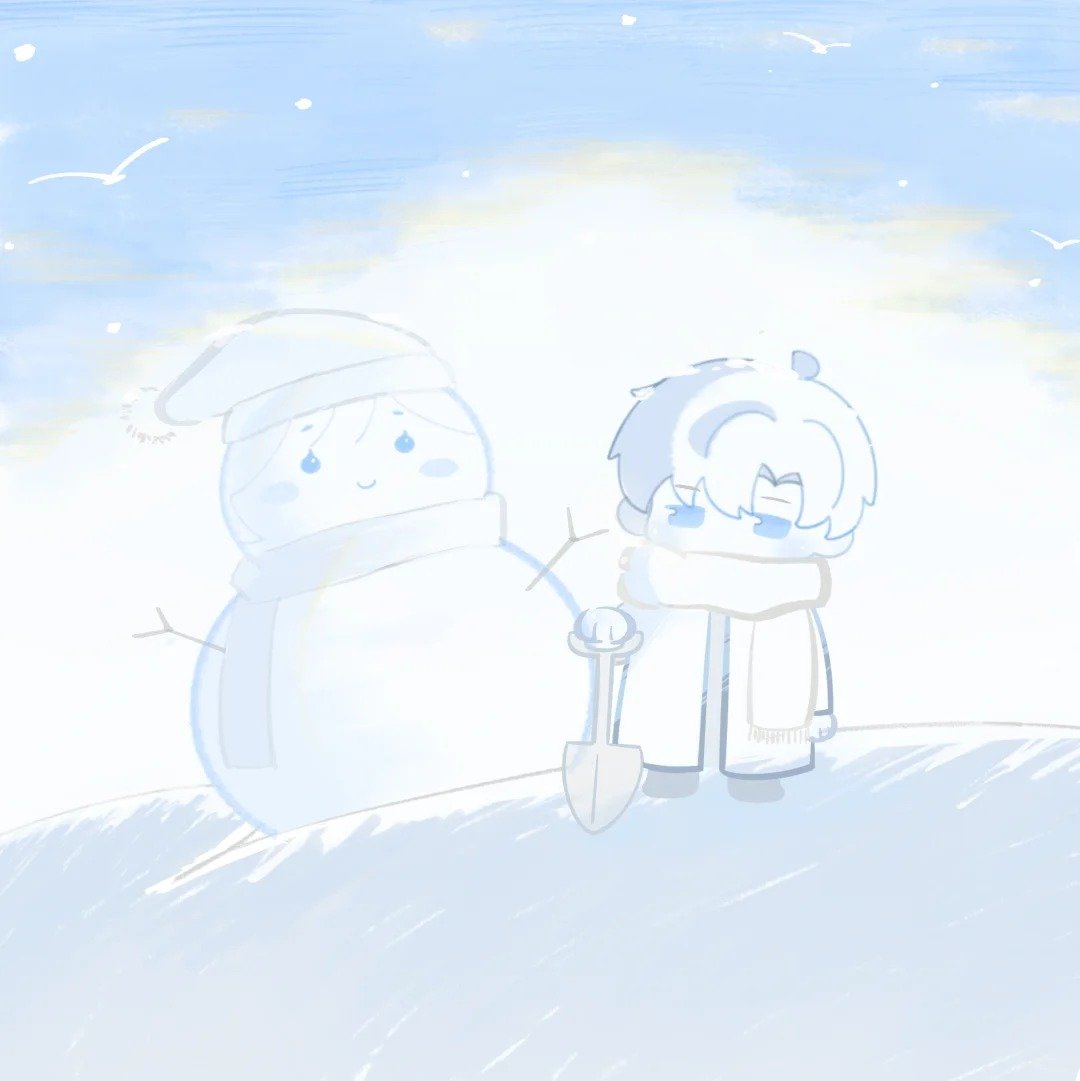 醒来就看到黎深为你堆起的雪人🥺  