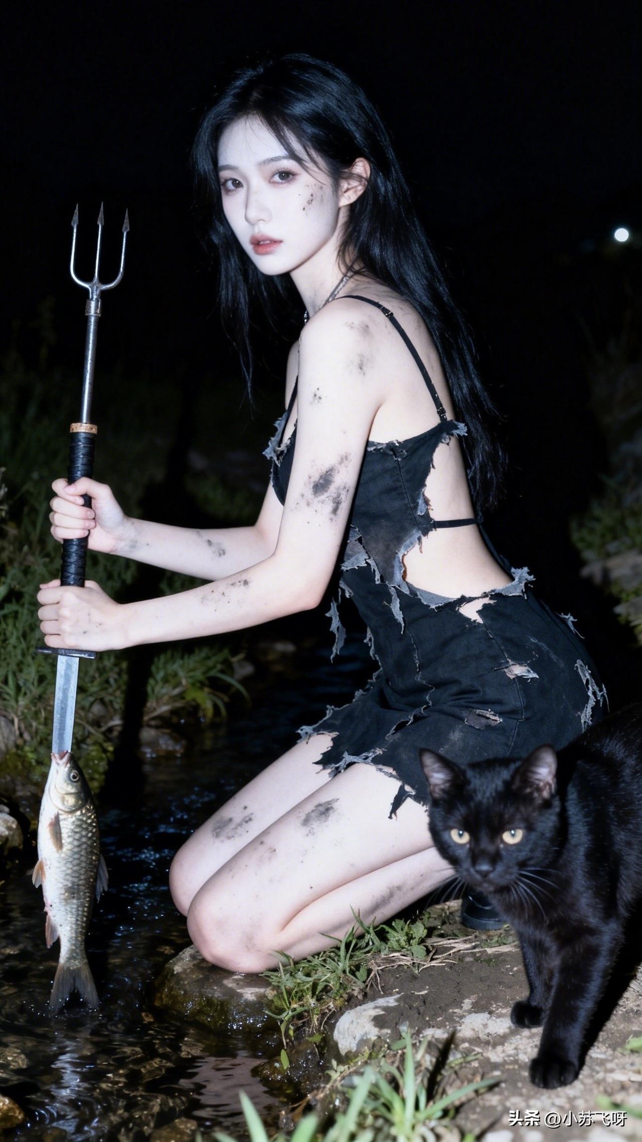 第八集：夜黑风高，一人一猫，一剑一网，不怕兽妖……正所谓：“夜黑独行影伴猫，剑网