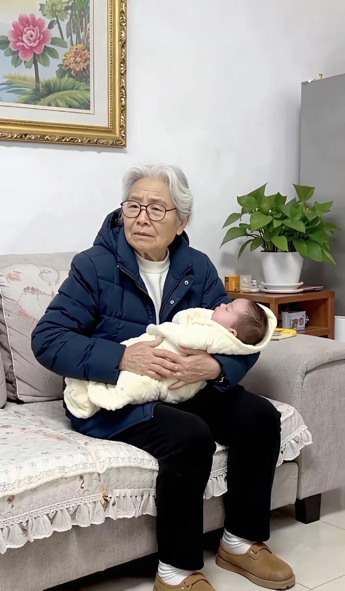 孤独的老人？
这大概就是最孤独的老人，来儿子家看孩子，周末小两口定时出去就餐，回