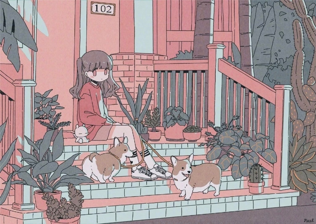 少女和她的治愈系周末。 