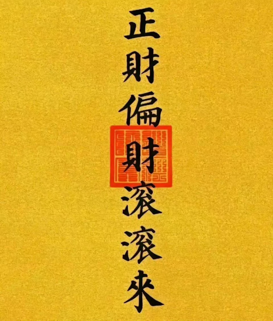 正财偏财滚滚来。 