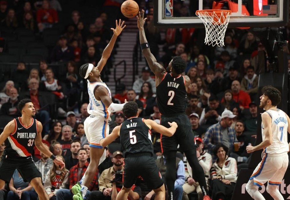 #NBA# 北京时间11月20日NBA常规赛，客场作战的俄克拉荷马雷霆以134-