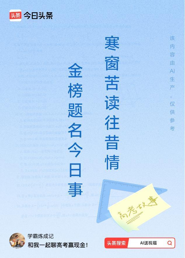 诗词对联送祝福上联：金榜题名今日事，下联：寒窗苦读往昔情。我正在参与【诗词对联送