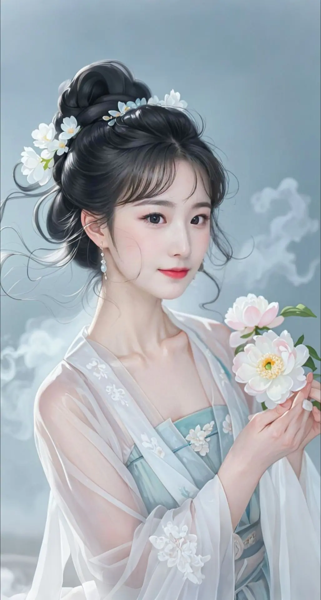 AI扩图 AI古风温婉写真
