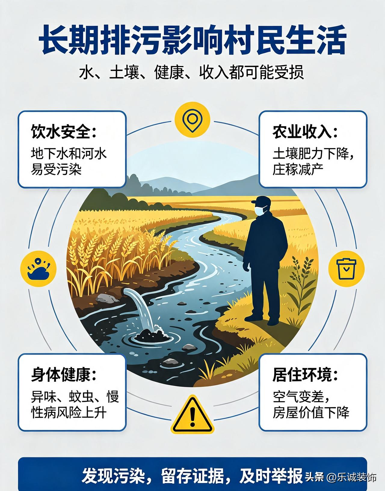 长期违规排污，河水黑臭刺鼻，污染土壤与地下水，直接威胁村民饮水安全。受污染土地肥