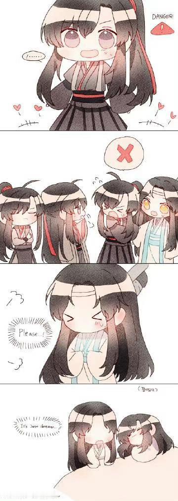 汪叽做"噩"梦了！梦到3....三个羡羡魔道祖师漫画