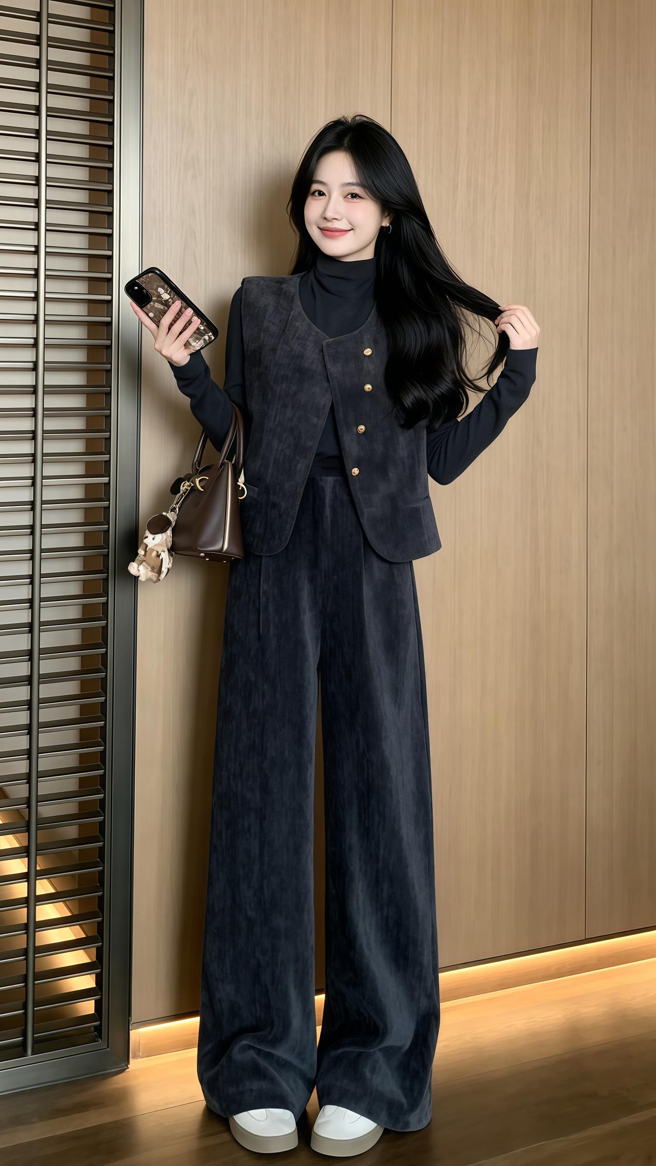 韩系通勤ootd 日常穿搭分享  基础版穿搭 大码女装秋季穿搭