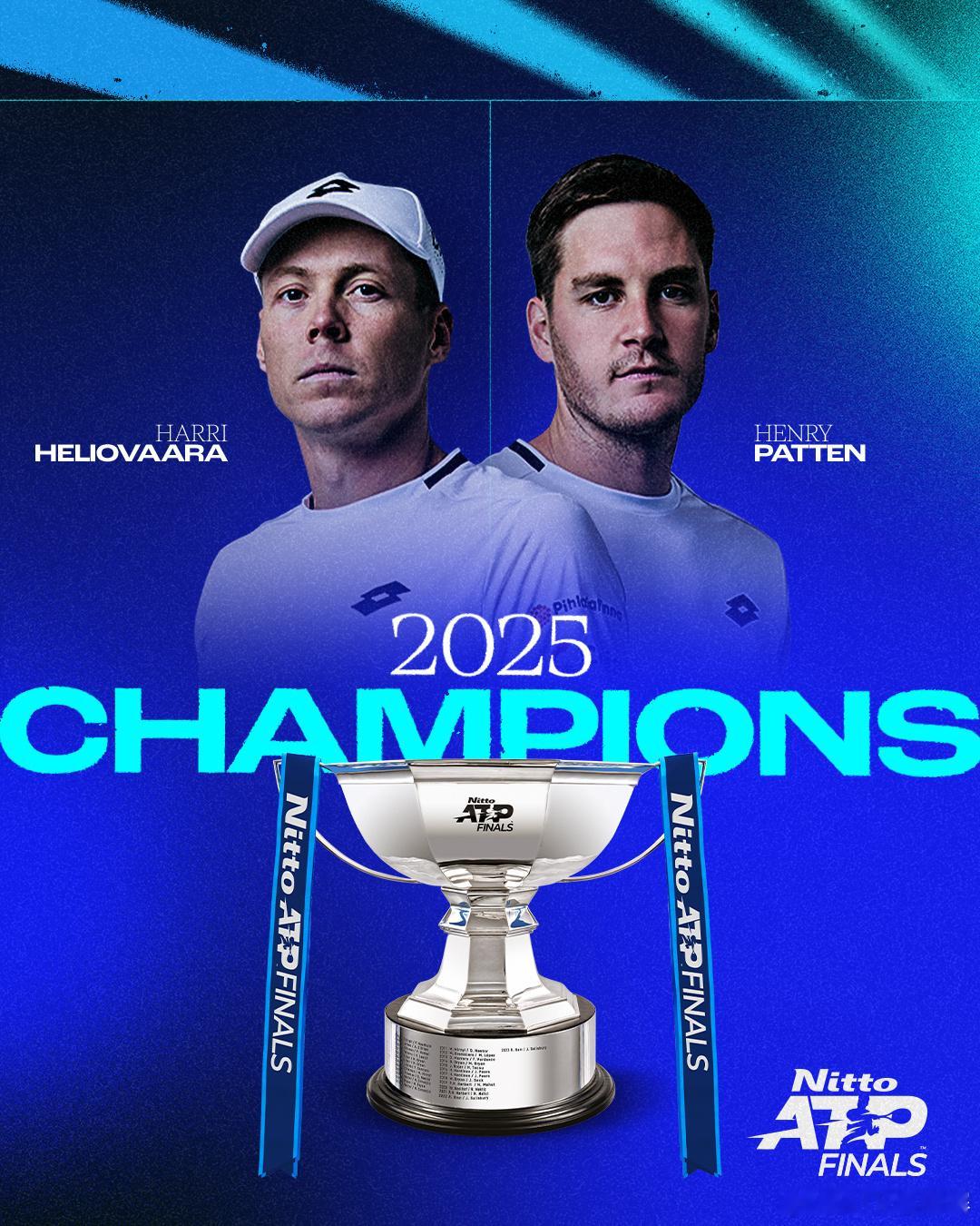 🎉 双打荣耀！海利厄瓦拉/帕滕首夺ATP总决赛冠军 🏆在刚刚结束的ATP年终