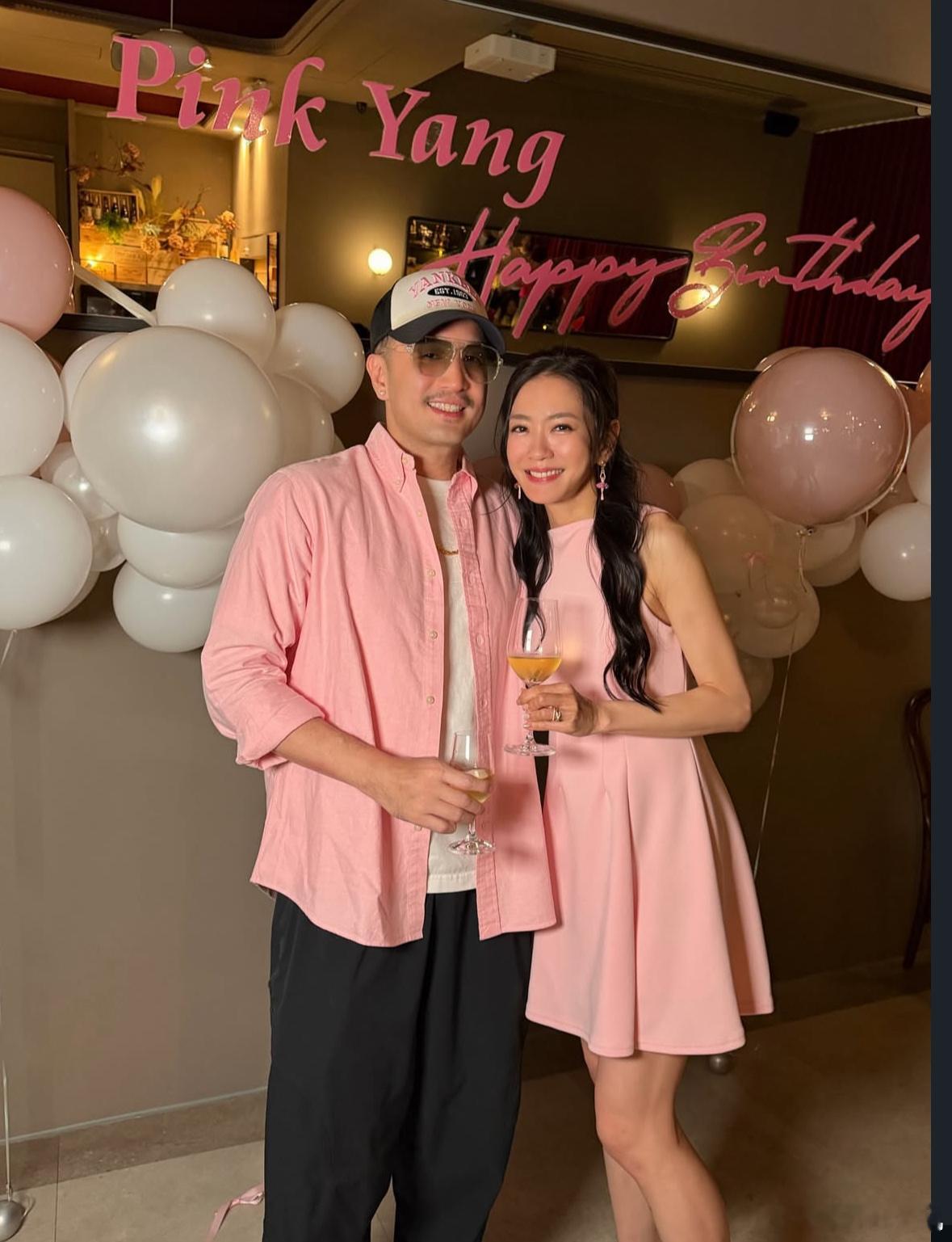 补一个昨天的事：杨千霈过生日请了很多人，狗仔拍到唐志中和她疑似穿情侣装并且宴会后