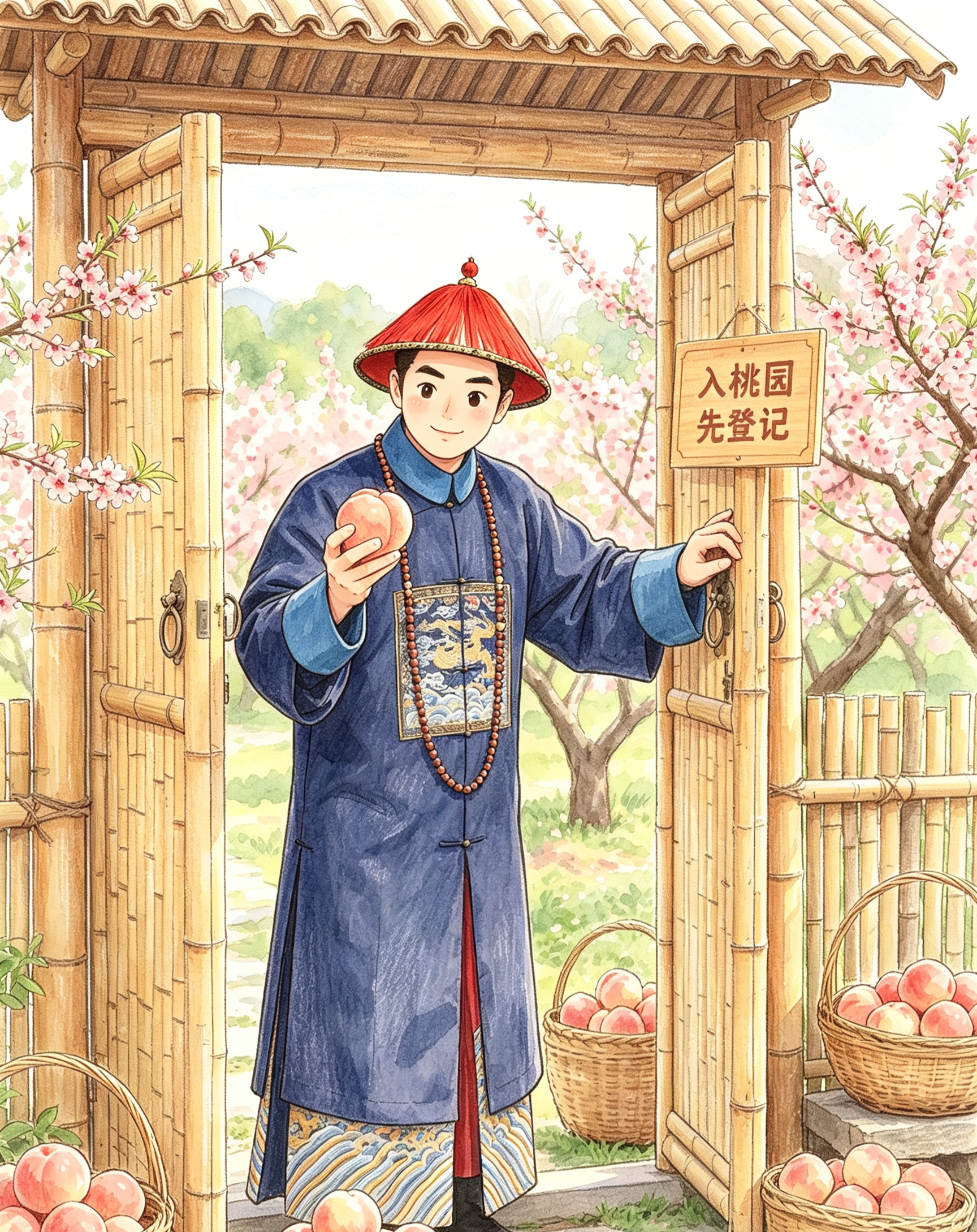张晓龙说自己是种地吧老年版张晓龙不当太医改种桃了张晓龙在线预订退休工位，我在线预