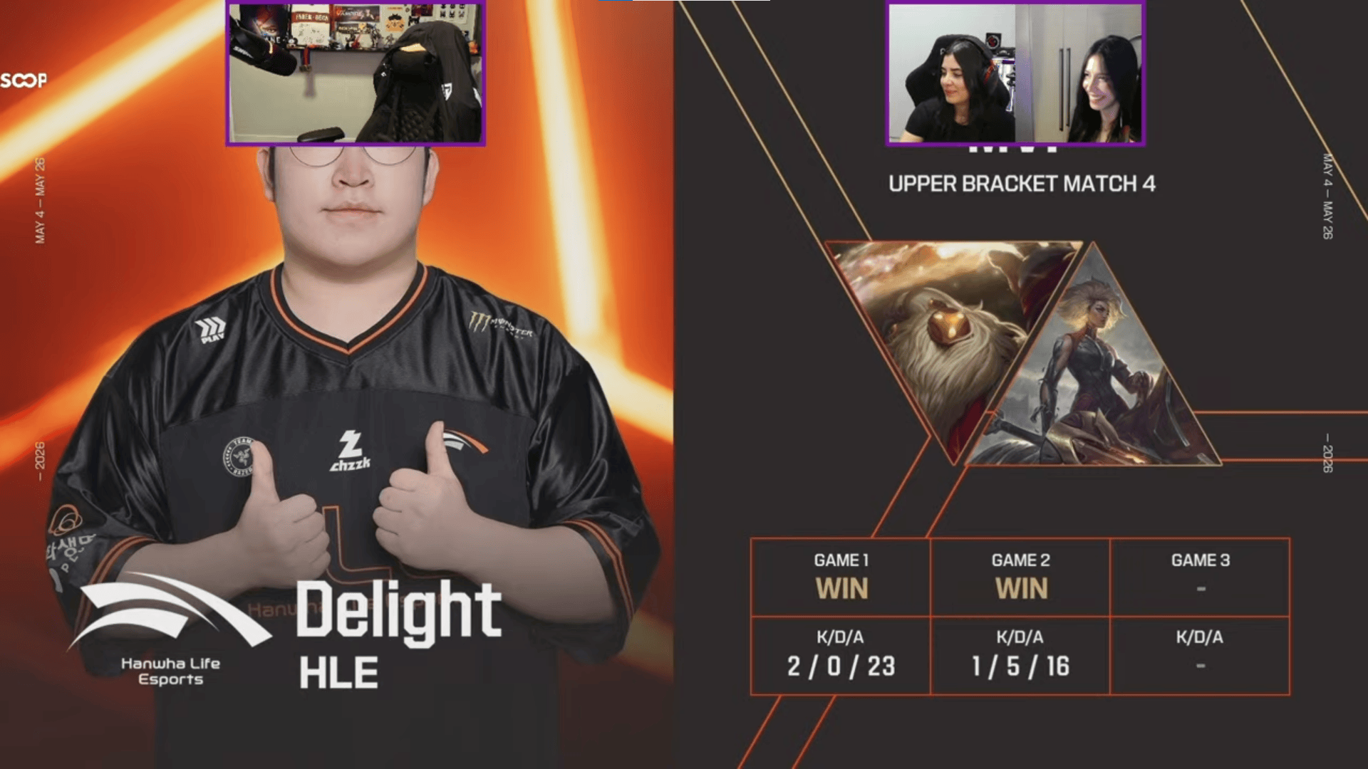 Delight两局合砍3/5/39的战绩，拿下HLE对阵DNS系列赛MVP