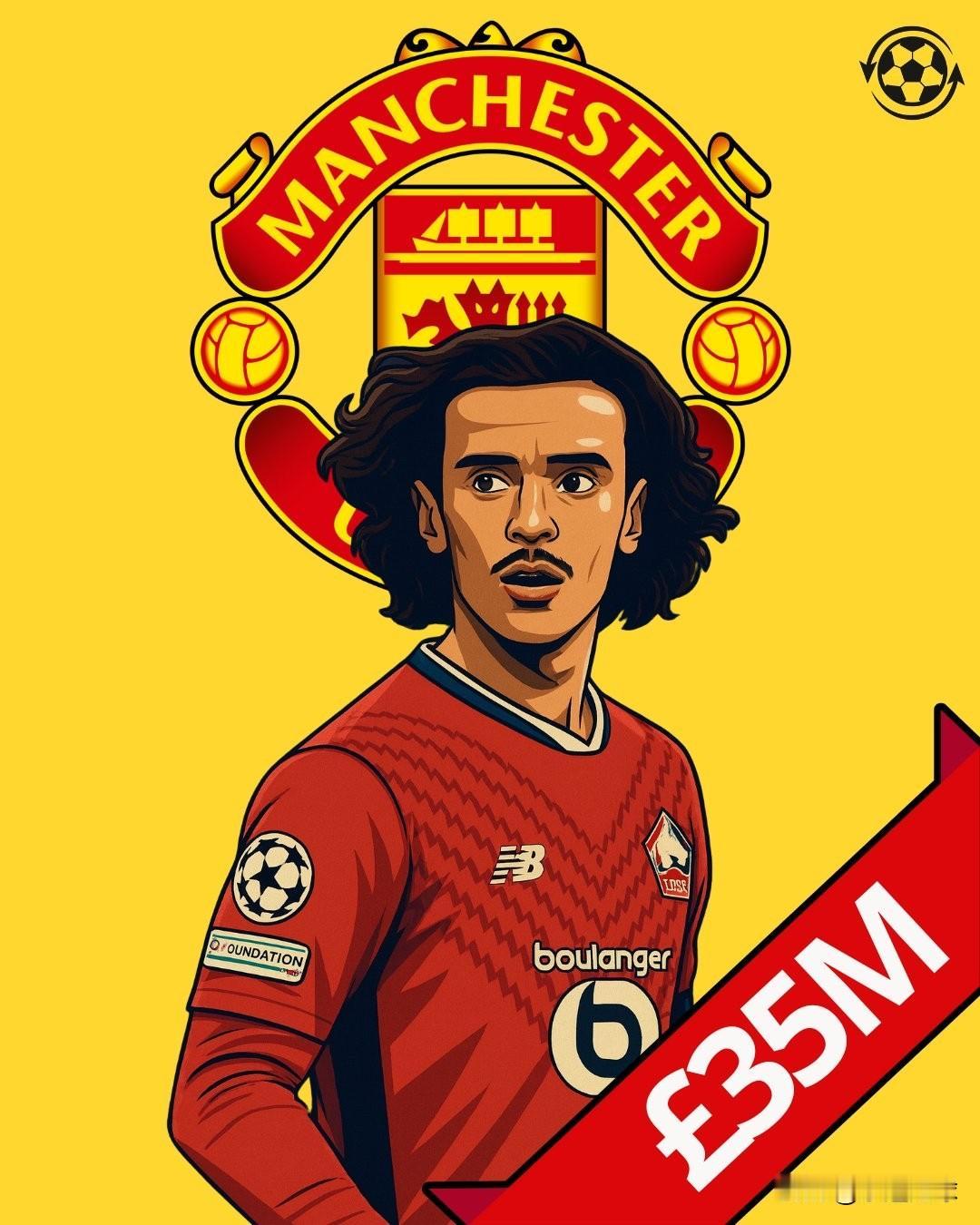 曼联已就签下里尔中场新星阿尤布·布阿迪进行内部讨论。
据悉俱乐部持续关注着这位1