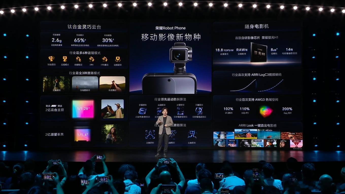 荣耀robot phone荣耀Robot Phone搭载了6种运镜模式和3种跟随