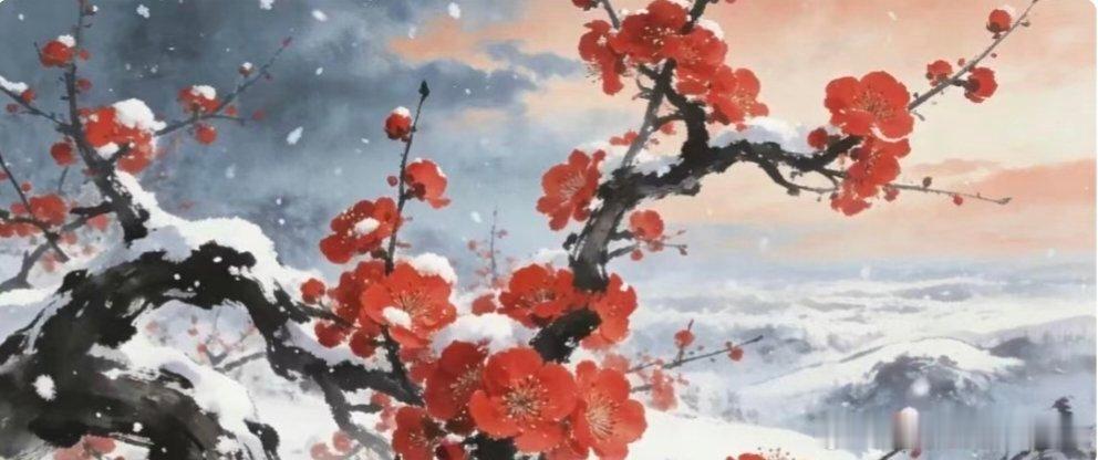 《卜算子·咏梅》            毛泽东风雨送春归，飞雪迎春到。已是悬崖百