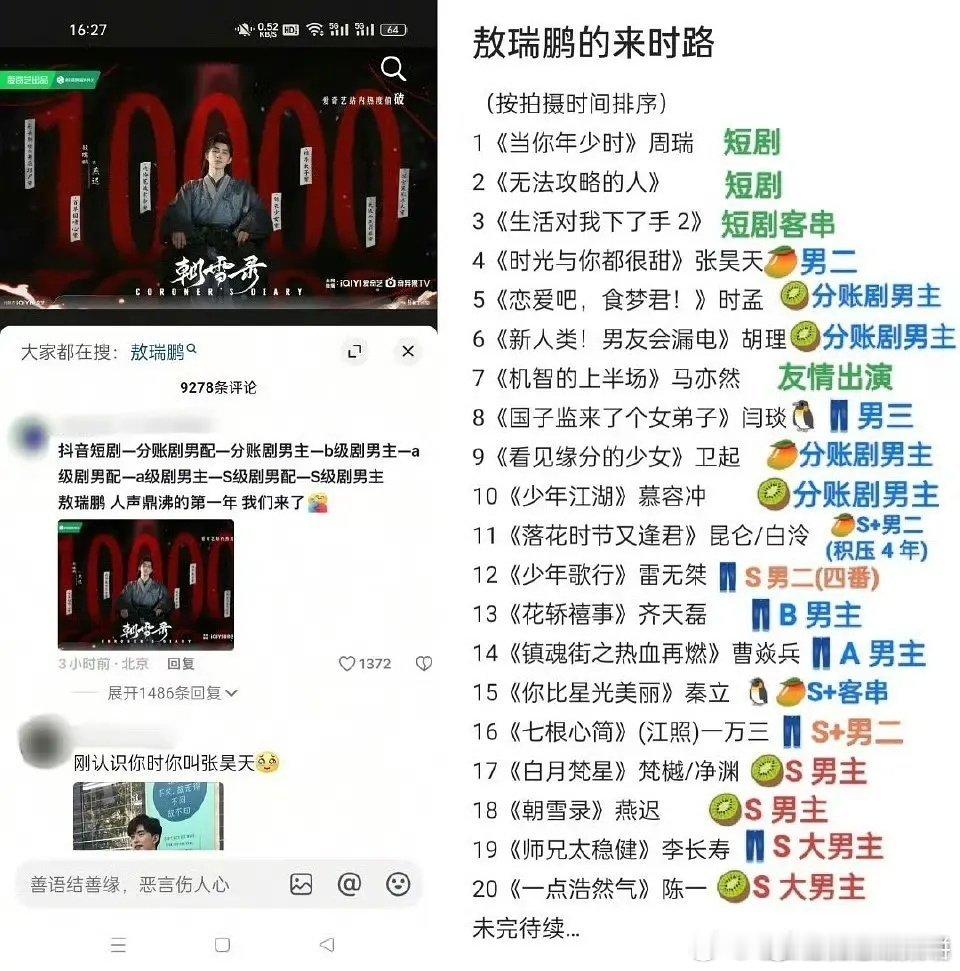 敖瑞鹏还挺励志 ​​​
