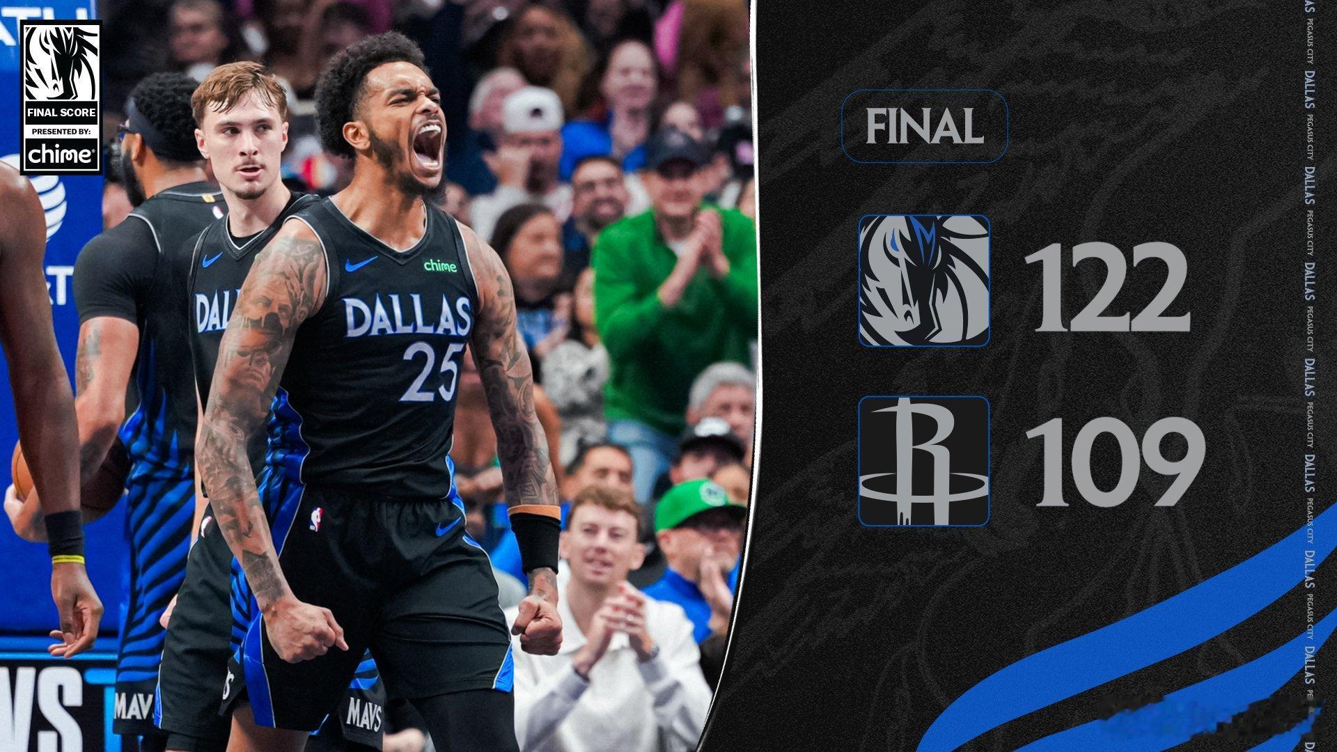 MFFL 我牛官方发推。Good home DUB! MAVS WIN!!!独行