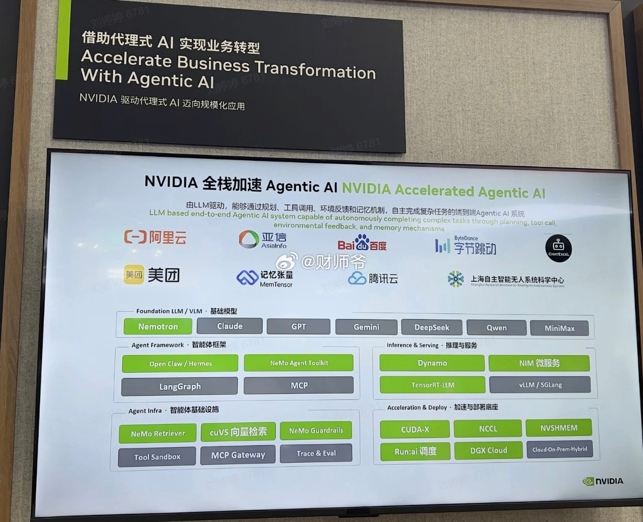 本周的中国国际供应链促进博览会期间，亚信科技在英伟达展区展示了自主研发的Toke