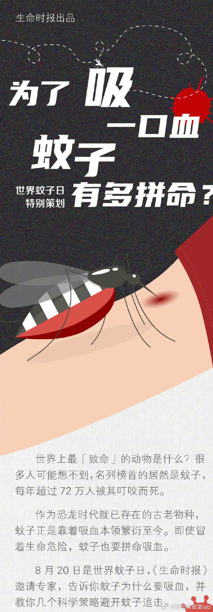 【#蚊子吸血时也可能撑死# 】#当你生了个蚊子过敏的女儿# 蚊子叮人时要同时启动