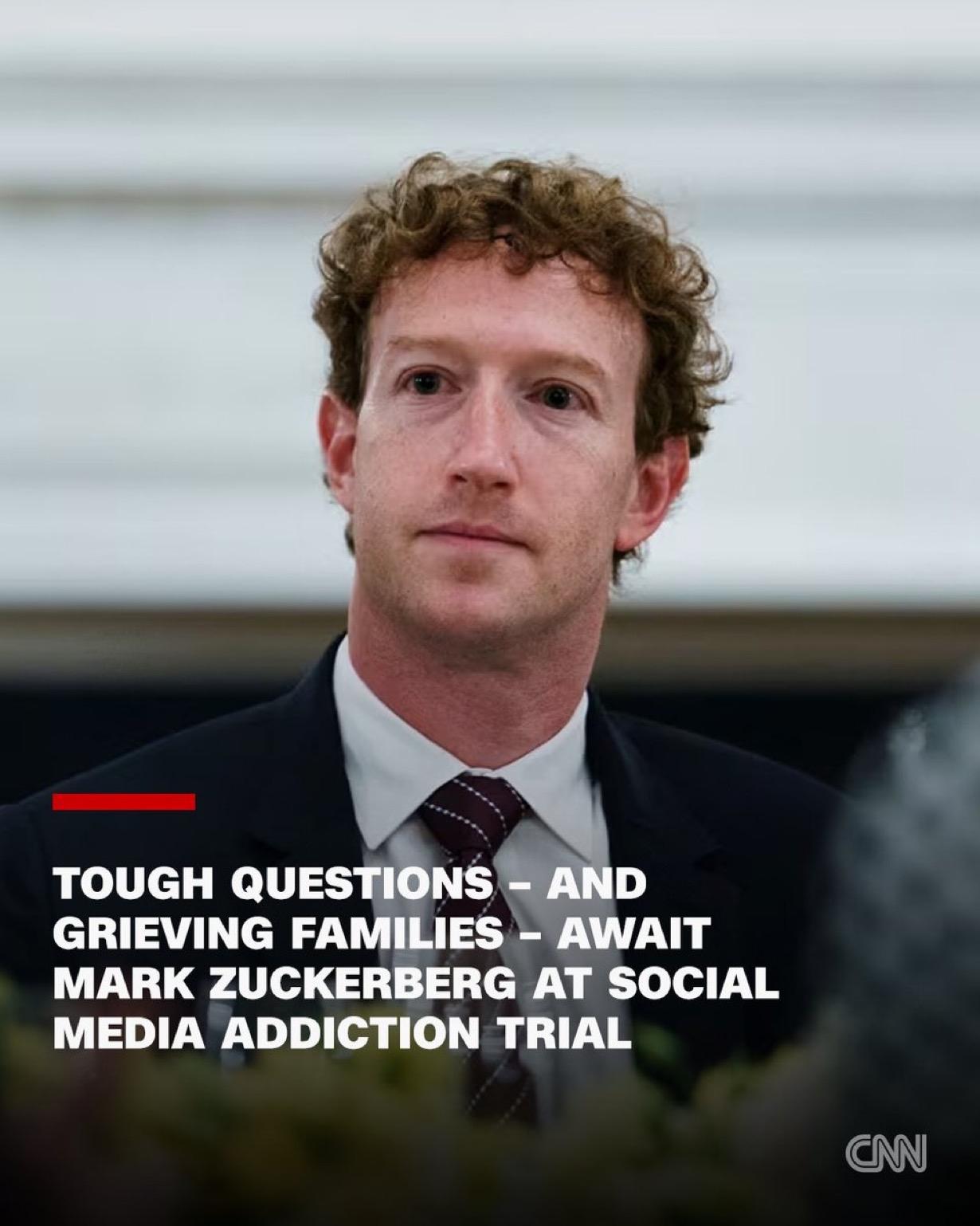 Meta 的首席执行官扎克伯格将在洛杉矶一起具有里程碑意义的社交媒体成瘾案审判中