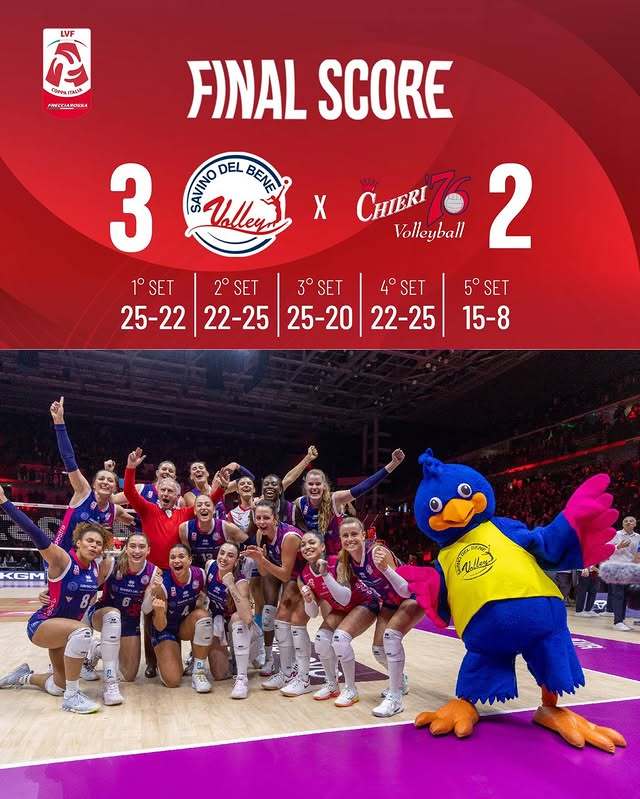 斯坎迪奇3比2险胜基耶里！ 晋级决赛！ 