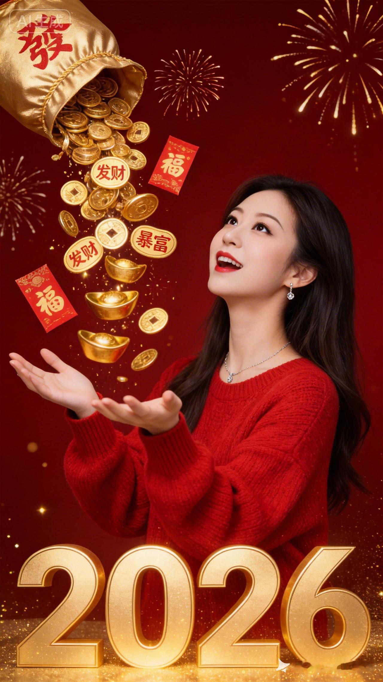 新年快乐，2026年发大财！🎉💰🎁