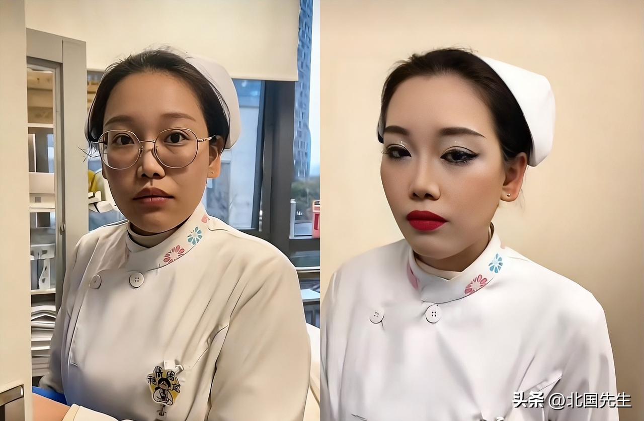 医院要求护士化妆上岗，
结果“翻车了”，
护士还不情不愿。

让护士化妆，
初衷