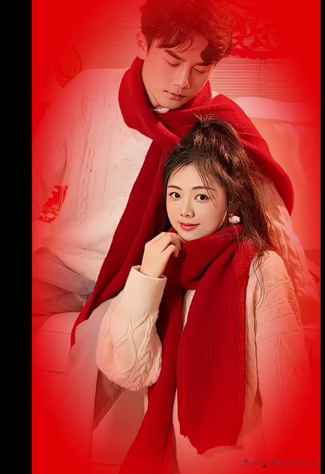 这对二搭真的戳人，红礼服裹着暖阳，红围巾下的拥抱甜得人想反复看❤️王凯西装雕塑感