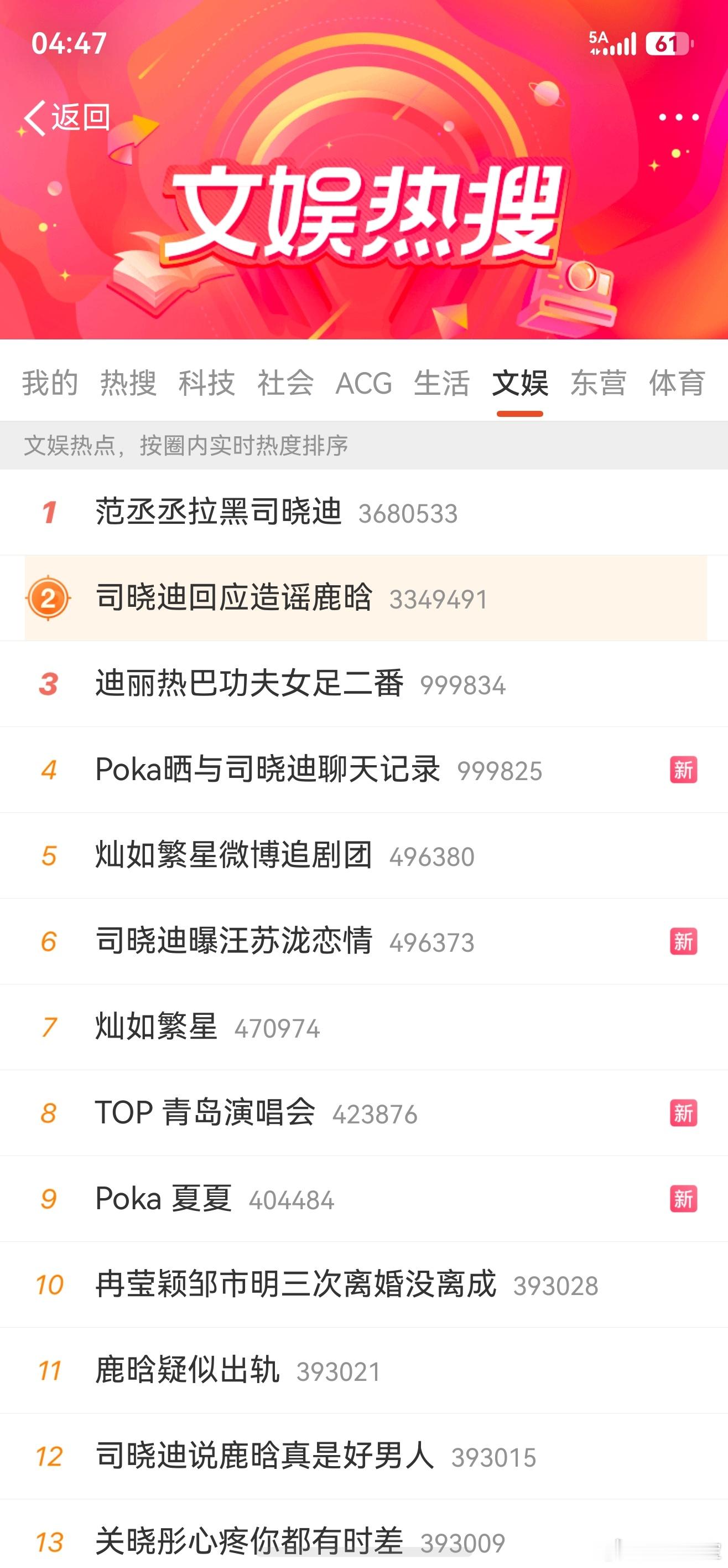 司晓迪回应造谣鹿晗司晓迪战绩可查  太牛逼了这姐妹一个人霸榜文娱好几个词条深圳首