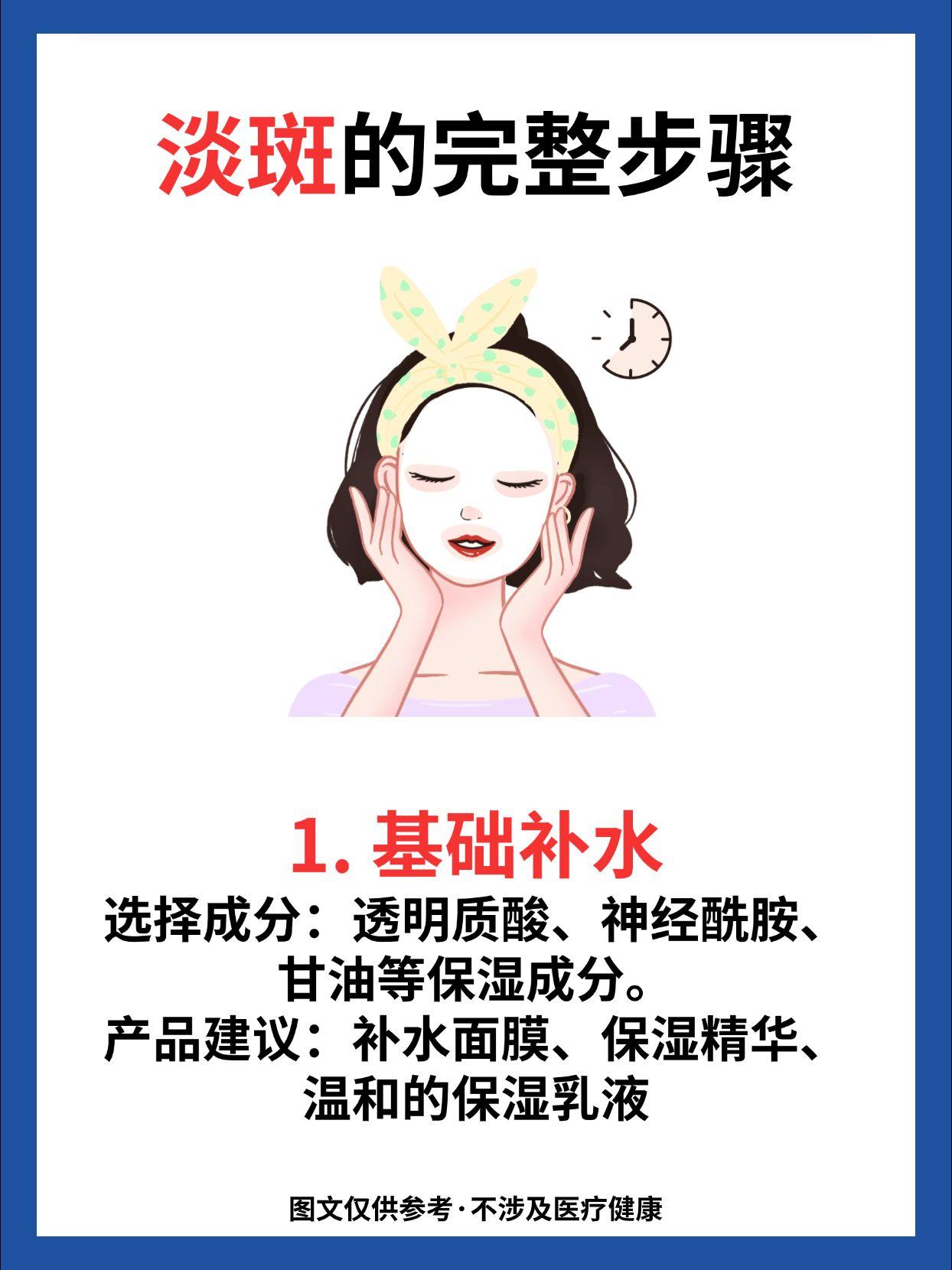 淡斑的完整步骤。