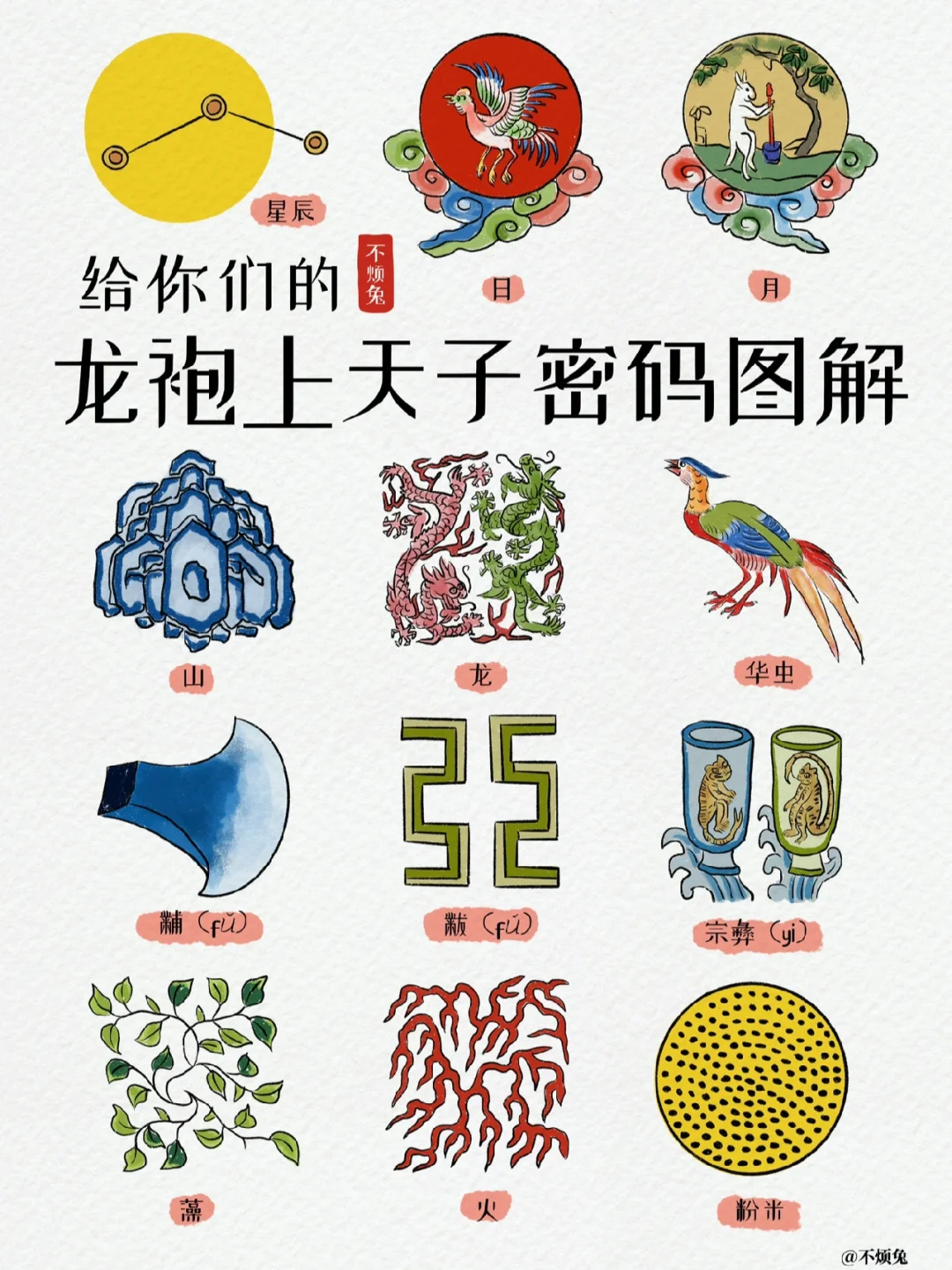 📕传统文化｜龙袍上的秘密十二章纹图解大全