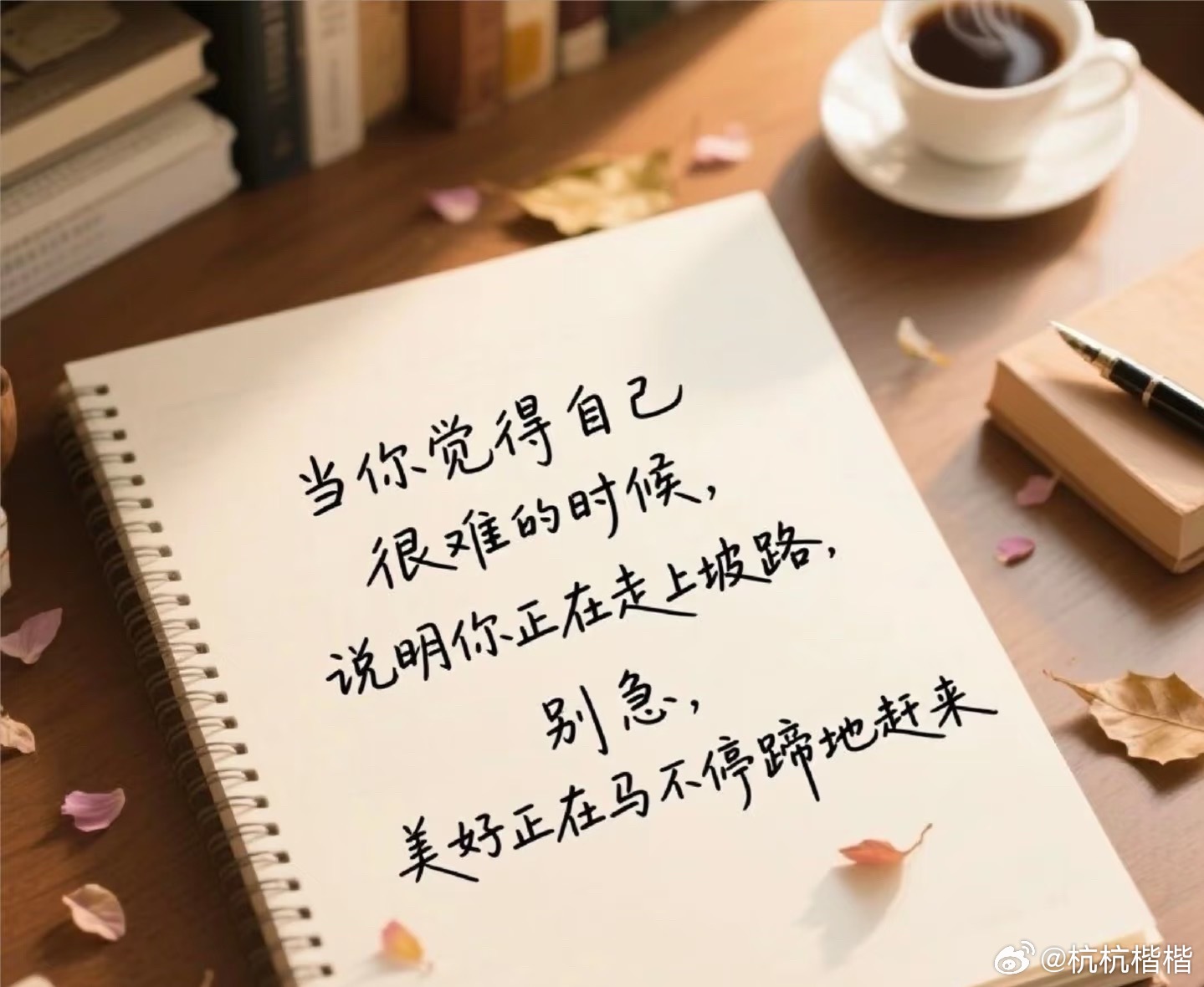 当你觉得自己很难的时候说明你正在走上坡路 ​​​