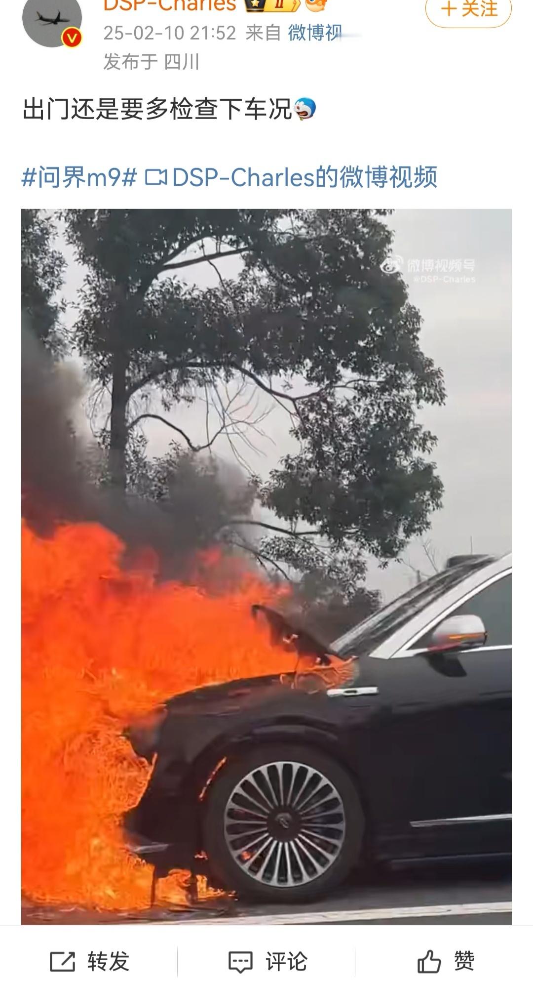 好几个人评论跟我说问界自燃了，然后系统推荐就看到KML发的视频。这叫自燃？你怎么