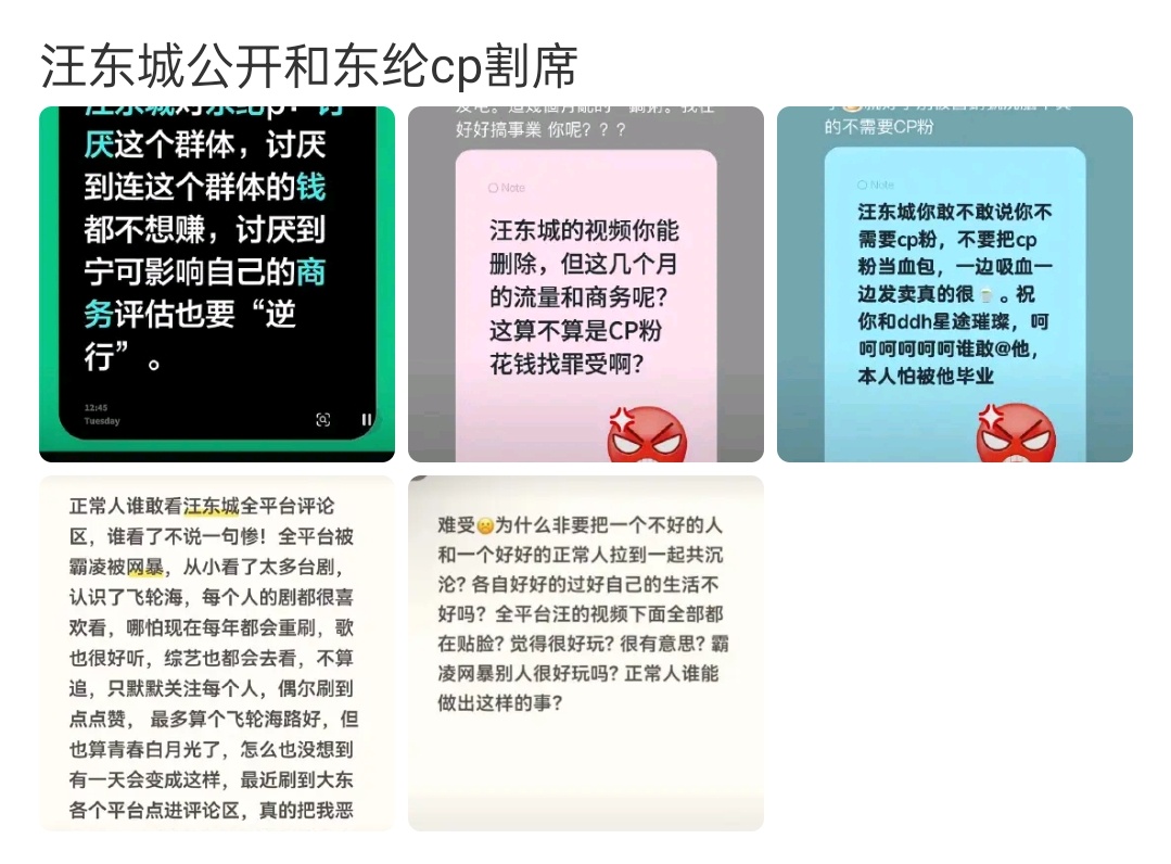 汪东城实在受不了了，公开割席东纶CP粉