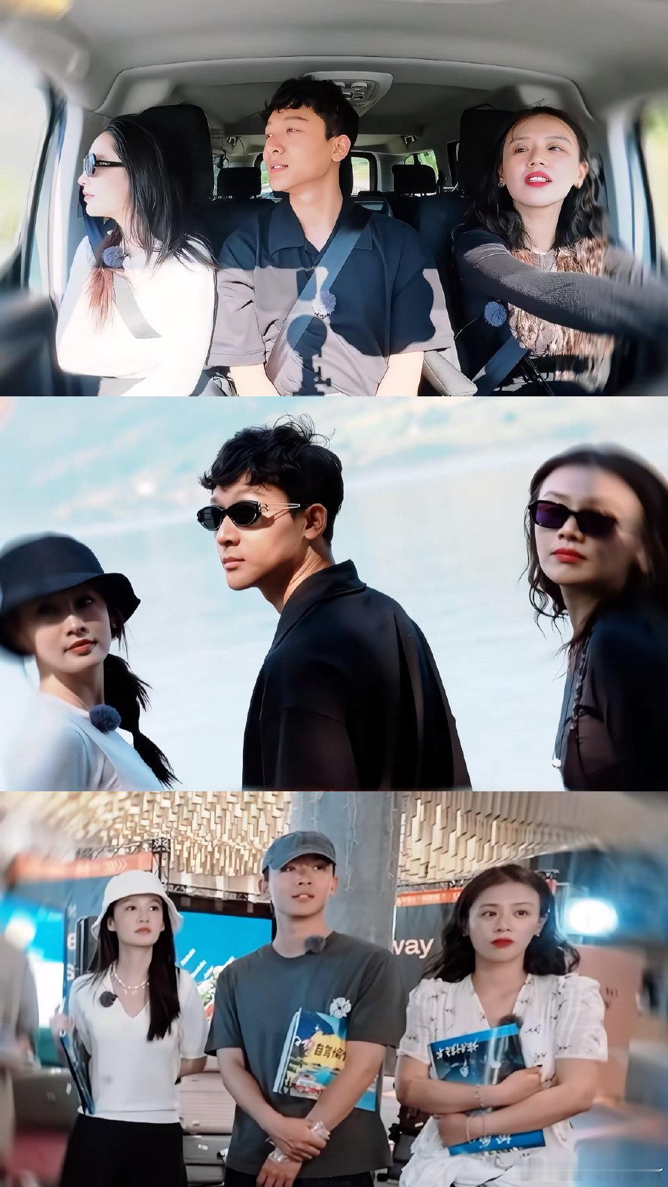 马思纯 没有欲望的人都开心花儿与少年挪威自驾太惬意☁️！三人沉浸式赏景聊天，幻想