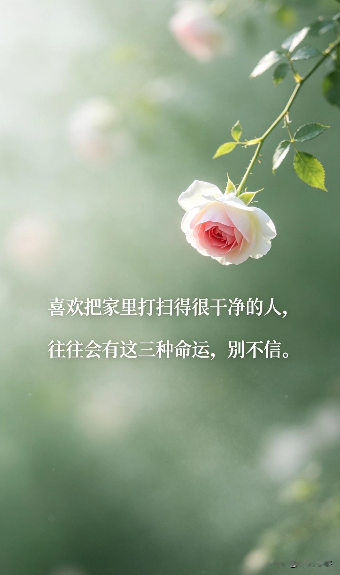 喜欢把家里打扫得很干净的人，往往会有这三种命运，别不信。

老一辈人常说：“一屋