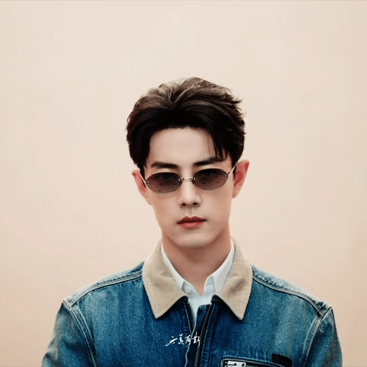 肖战牛仔装墨镜look 肖战推眼镜这一下 肖战推眼镜这一下苏感拉满，我们肖战牛仔