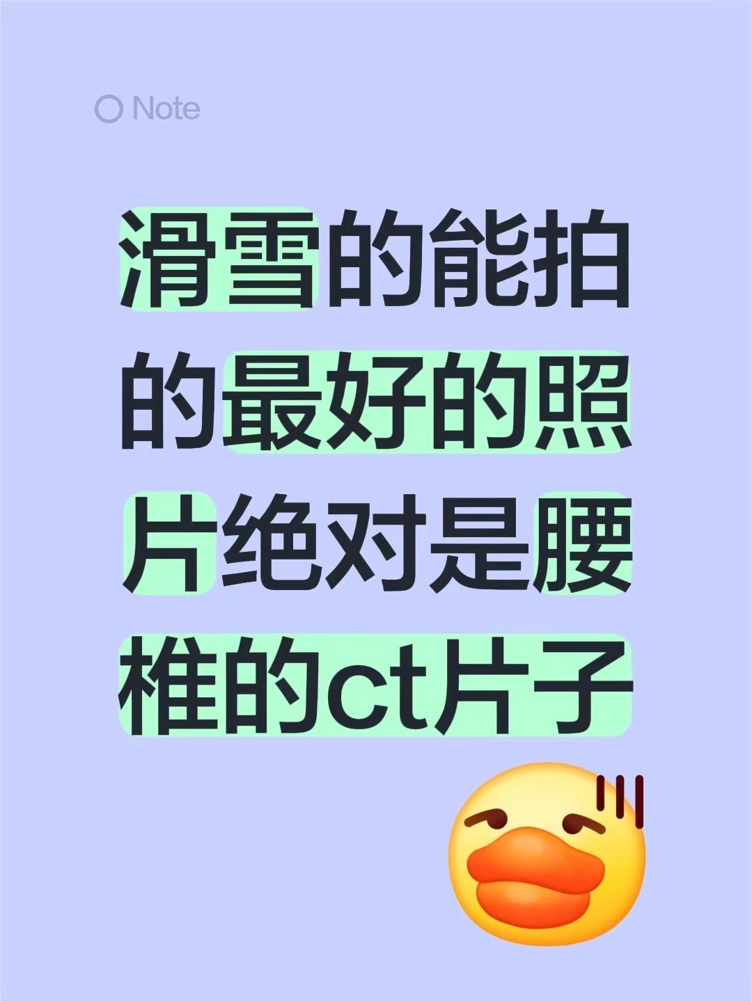 滑雪的能拍的最好的照片绝对是腰椎的ct片子