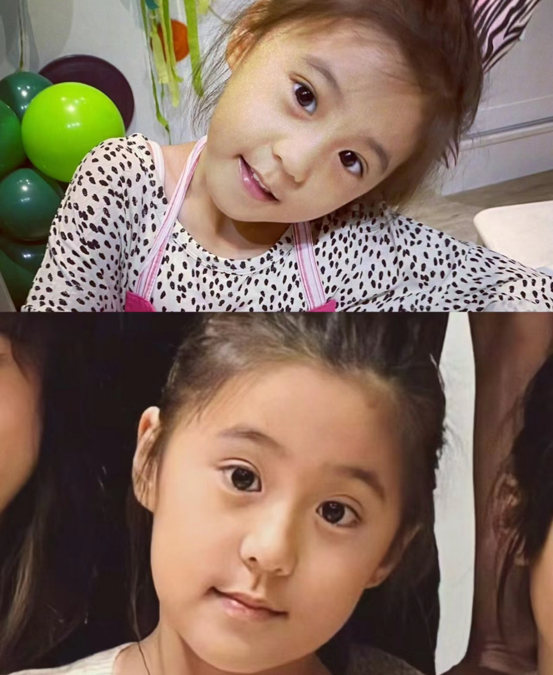 贾静雯女儿咘咘长这么大了咘咘的眼睛最漂亮，真是又大又圆！ ​​​