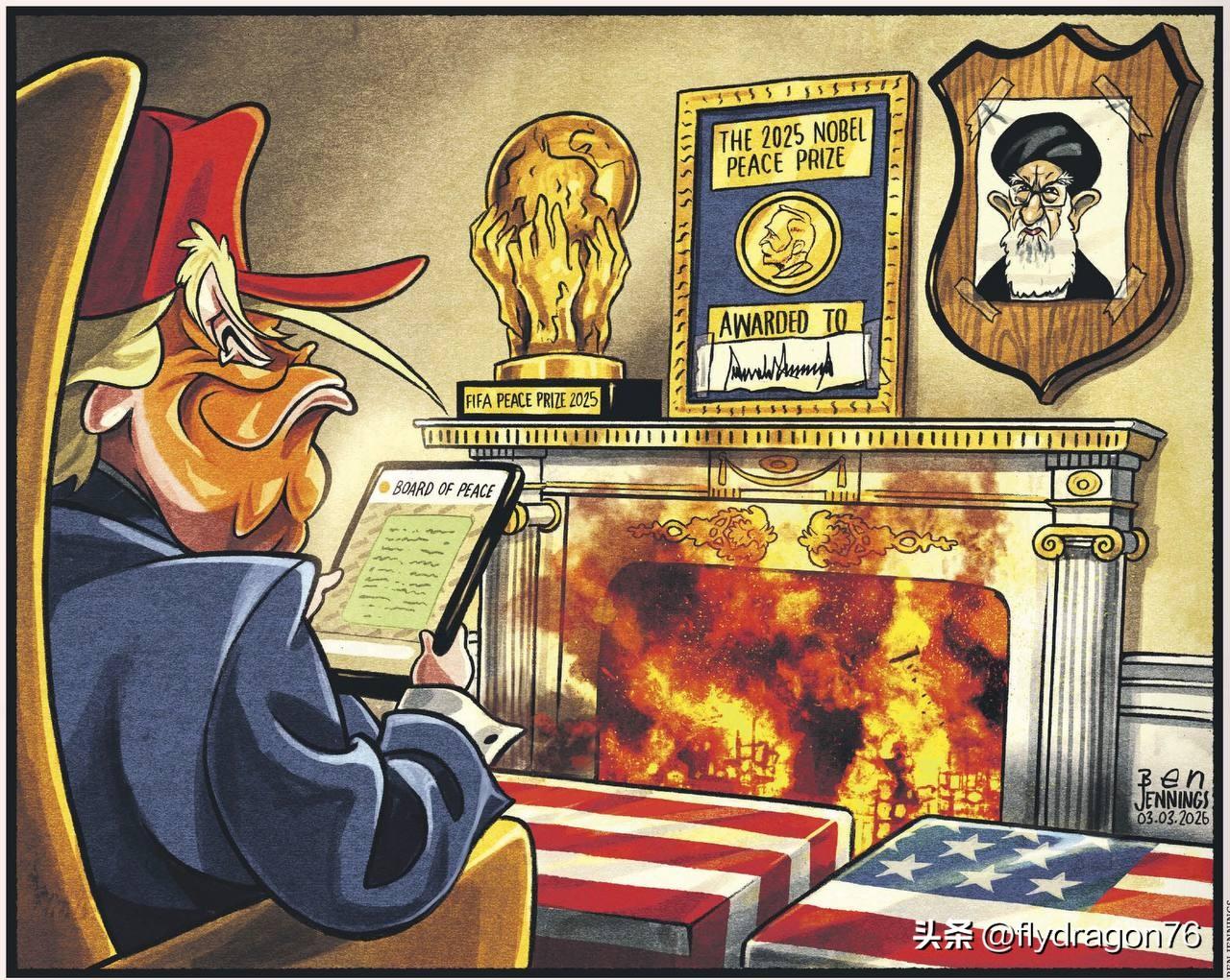 《卫报》认为，如今特朗普完全可以用他的诺贝尔和平奖来生火取暖了。不得不说，这种看