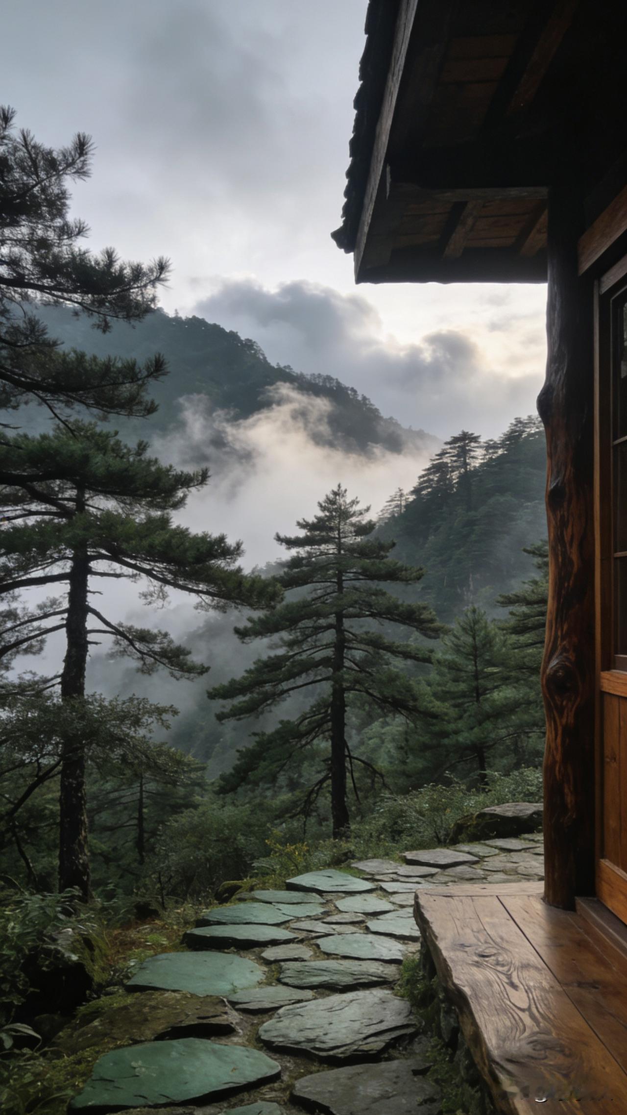 🌿 昨晚在山里听着松涛声睡着，梦里全是诗句，醒了就记下这联～
上联：松涛入梦诗