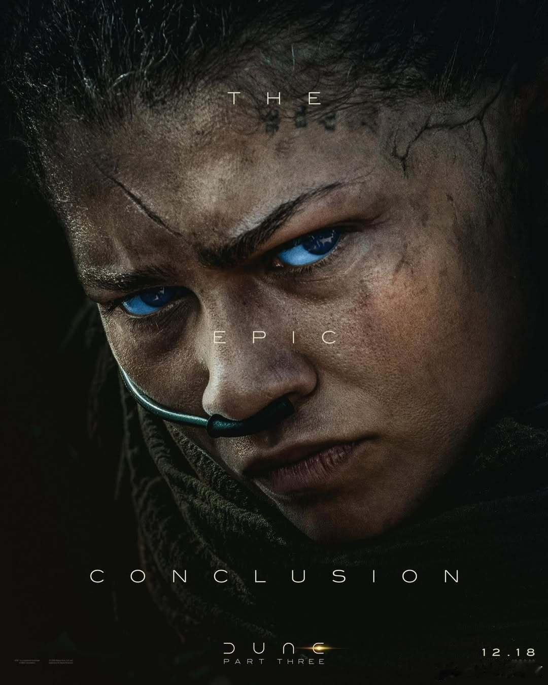 《沙丘3》角色海报发布，12月18日上映。 