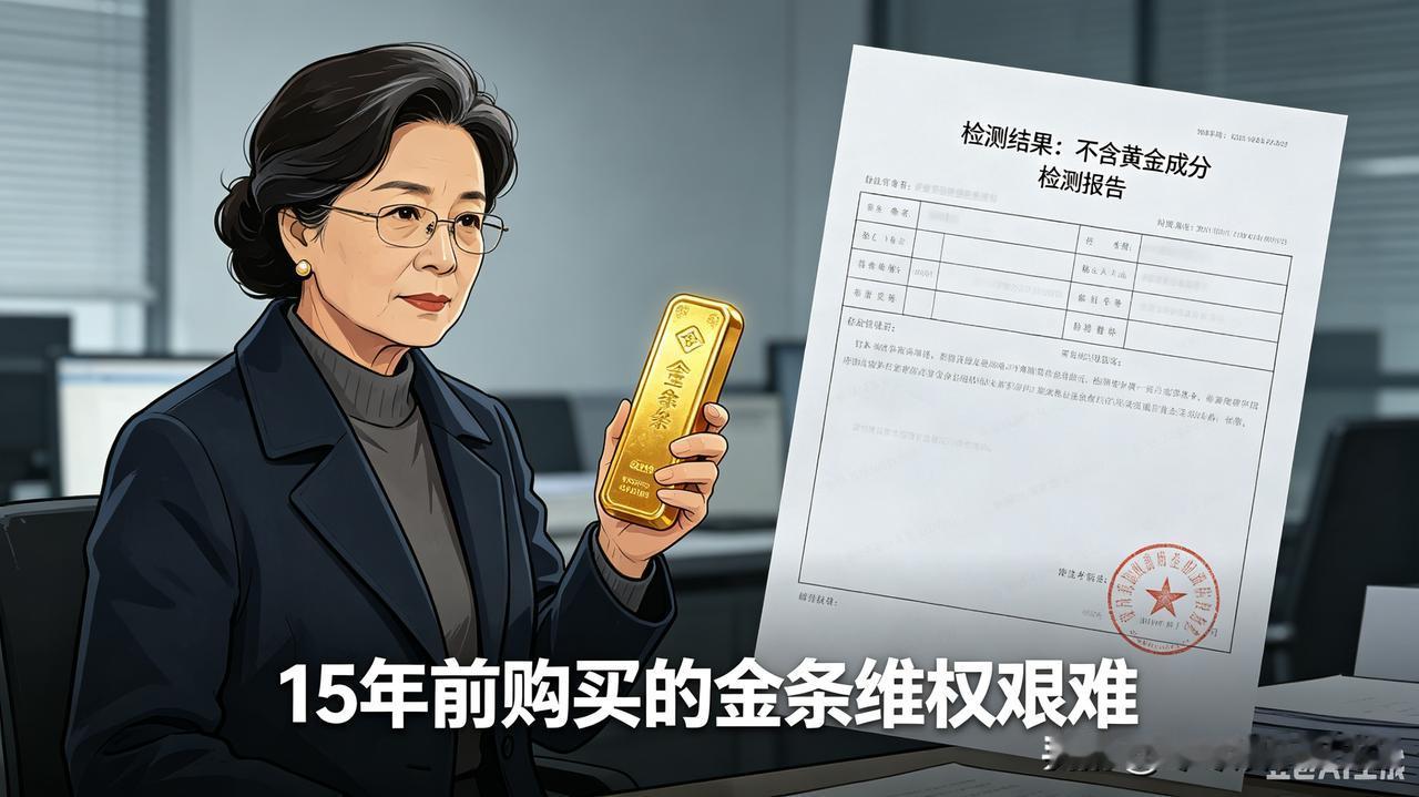 女子15年前买投资金条，竟全程不含黄金！15年的满心期待，最终却换来一场骗局。近