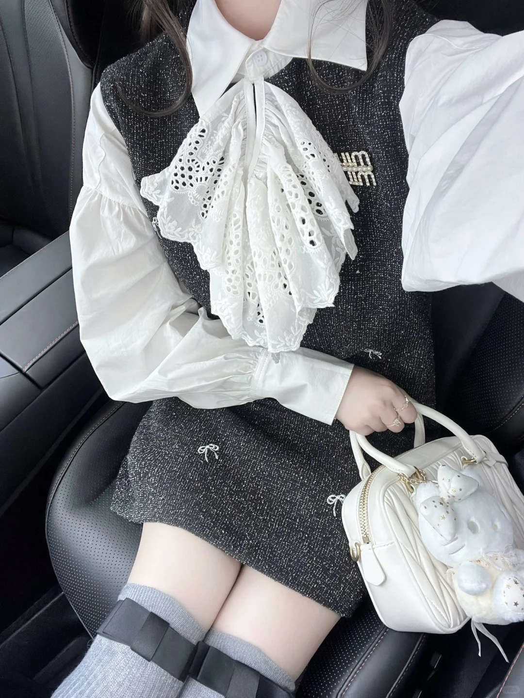 Miu系矜贵少女🖤毛呢背心裙好乖哦！！