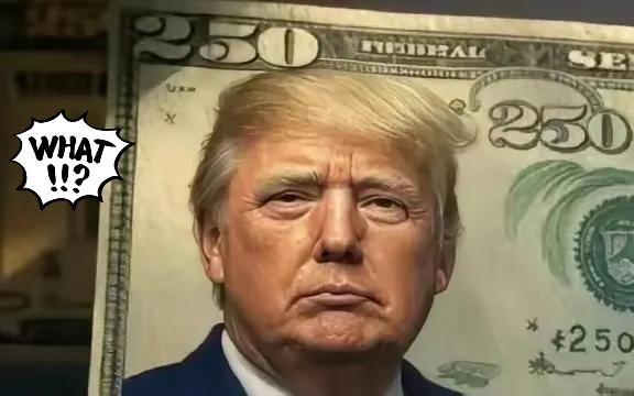 美国历史上最离谱的“自我封神”来了！特朗普非要把自己印上250美元新钞，还顺带搞
