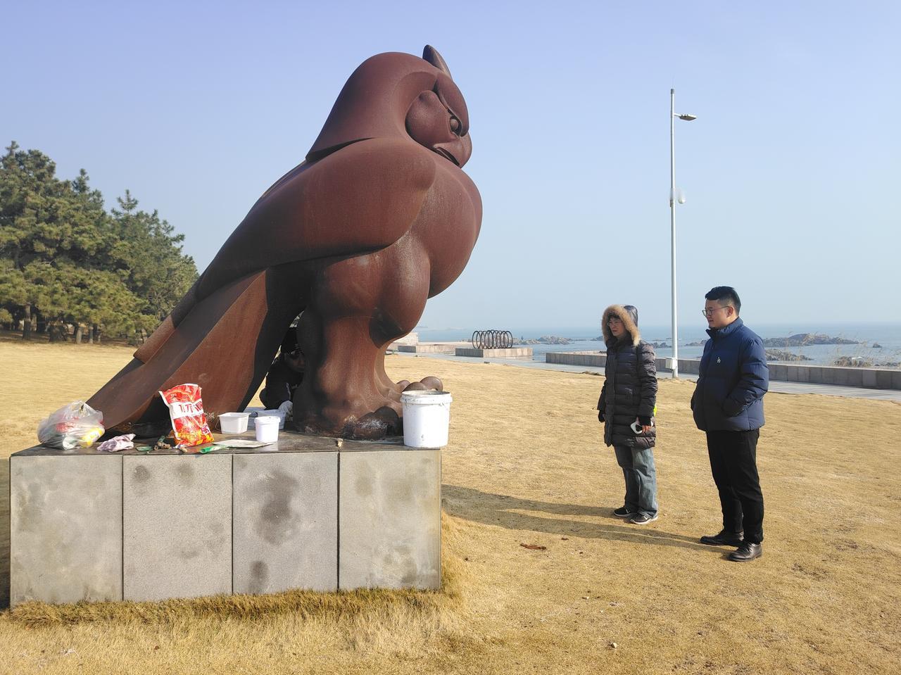 辞旧迎新，青岛雕塑园维修进行中，正以新面貌迎接元旦的到来！
中国城市雕塑家协会青