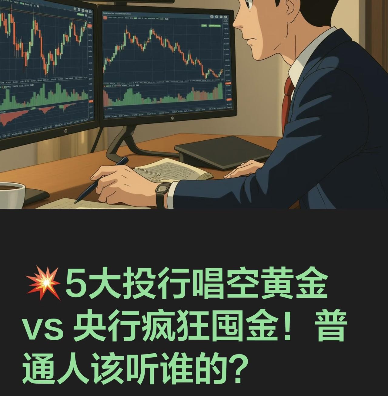 5大投行唱空黄金，央行却疯狂囤金？最近黄金市场的分裂感真的绝了👇

📉 投行