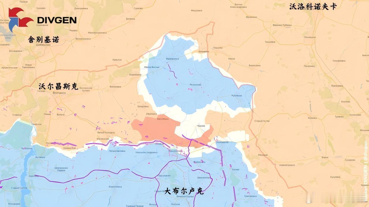 大布尔卢克以北的俄军包围圈完成，里面的乌军凶多吉少在劫难逃