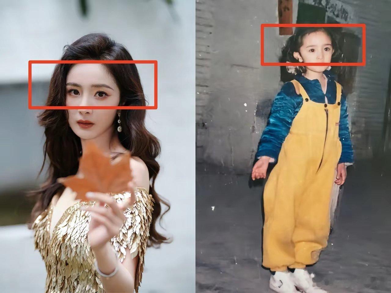 杨幂拍摄处女作《唐明皇》时的片场旧照曝光！3岁的小杨幂穿着黄色背带裤、一头蓬松卷