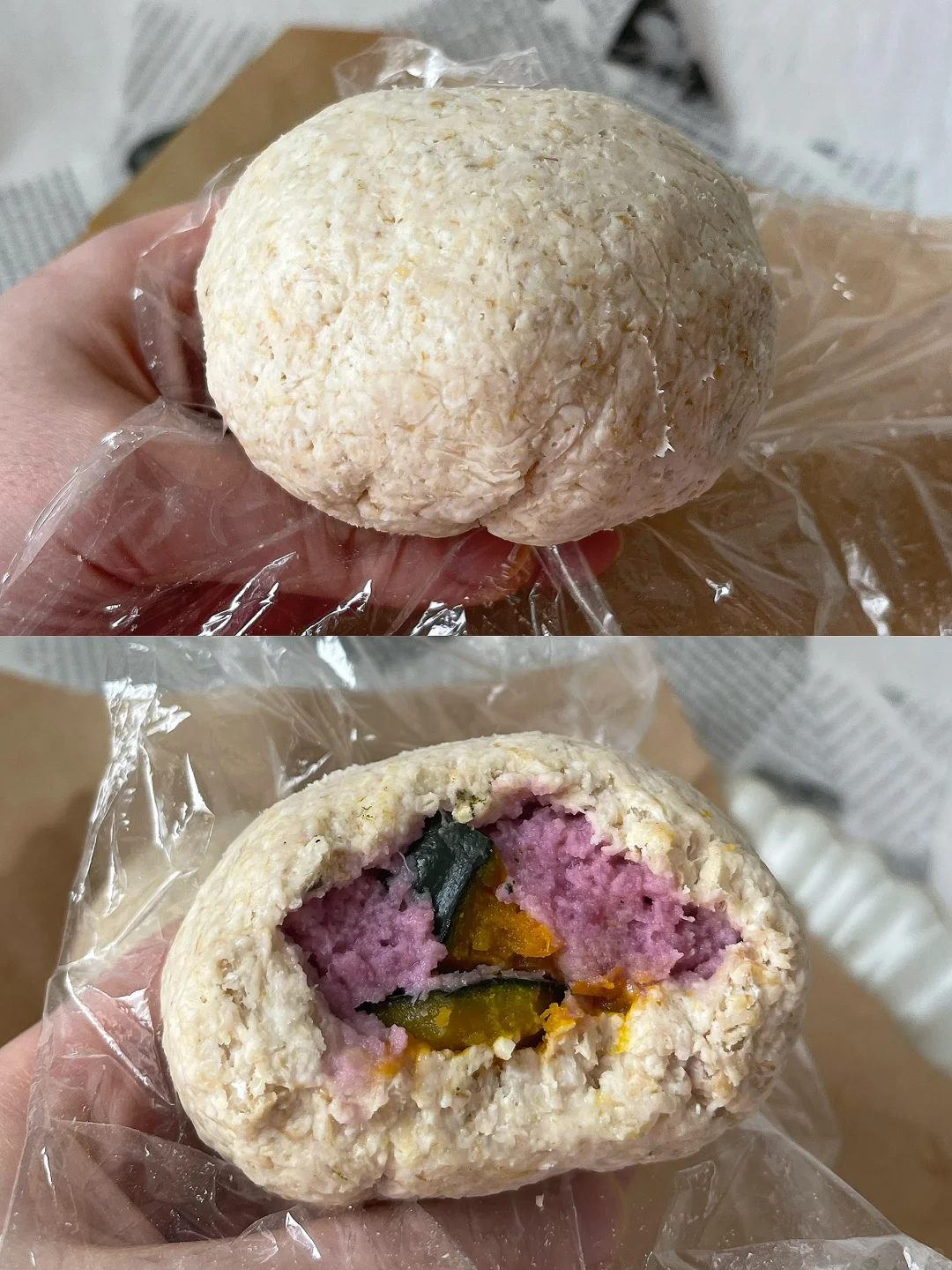 跟风做了特别成功的燕麦球（南瓜紫薯馅）